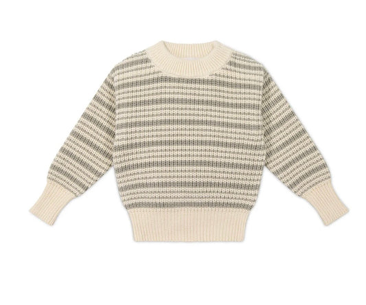 Leon Jumper | Harvest Stripe Moss/Cassava