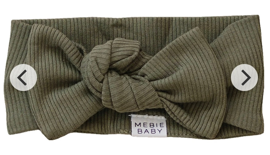 Organic Cotton Ribbed Head Wrap | Winter Green