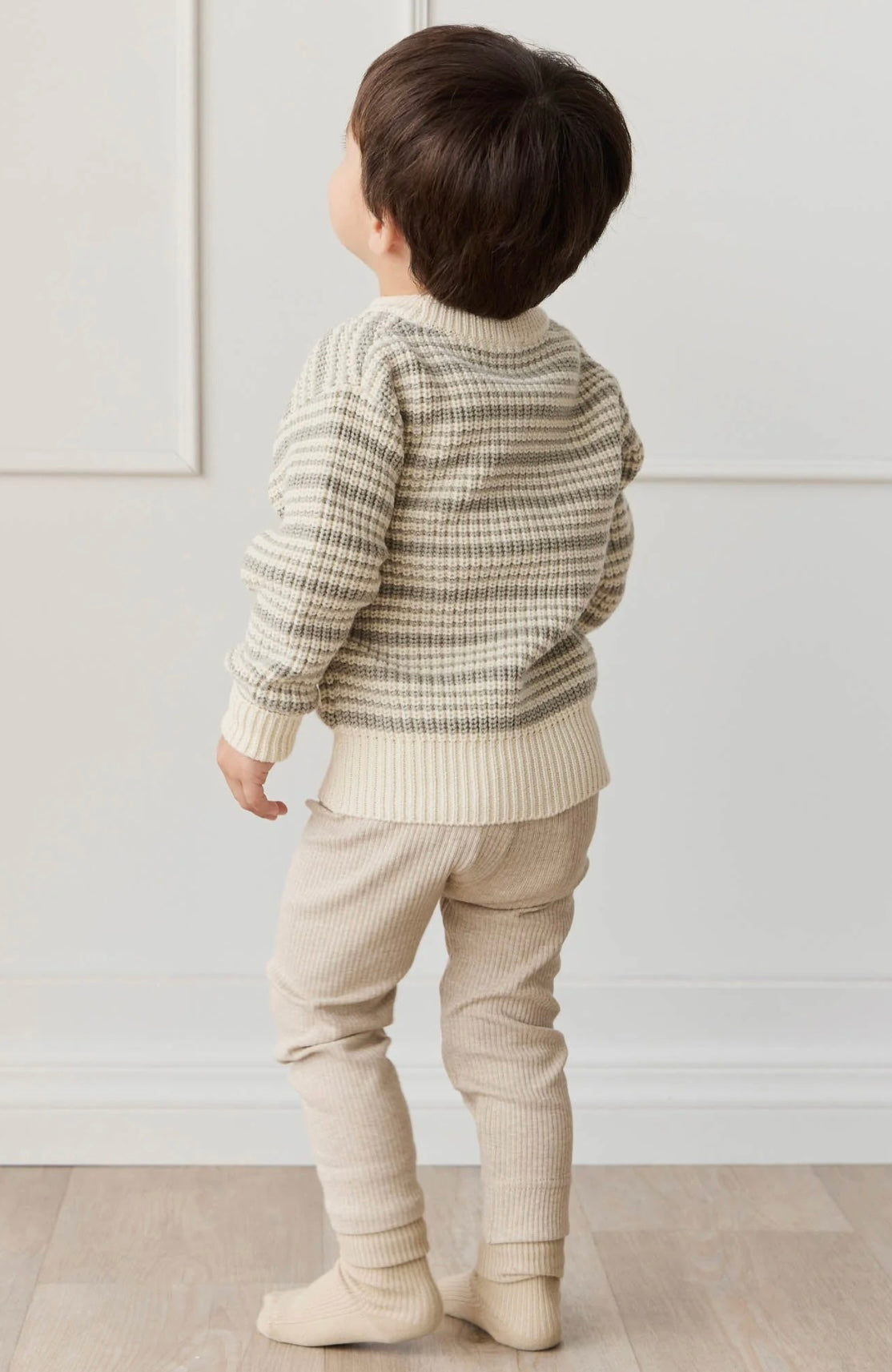 Leon Jumper | Harvest Stripe Moss/Cassava