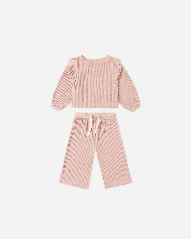 Ruffle Cozy Set | Rose