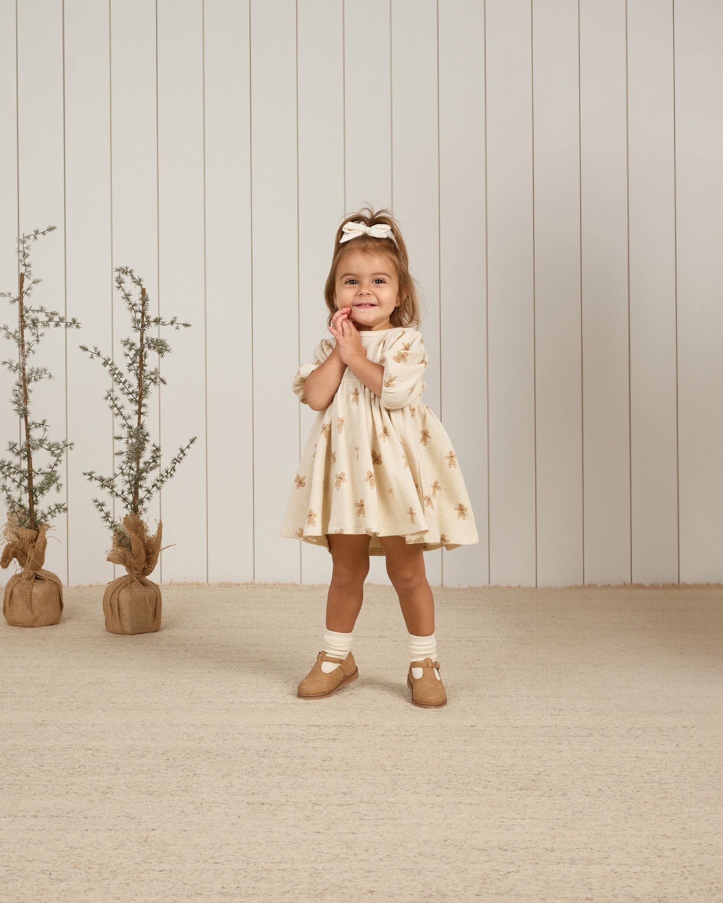 Waffle Babydoll Dress I Gingerbread