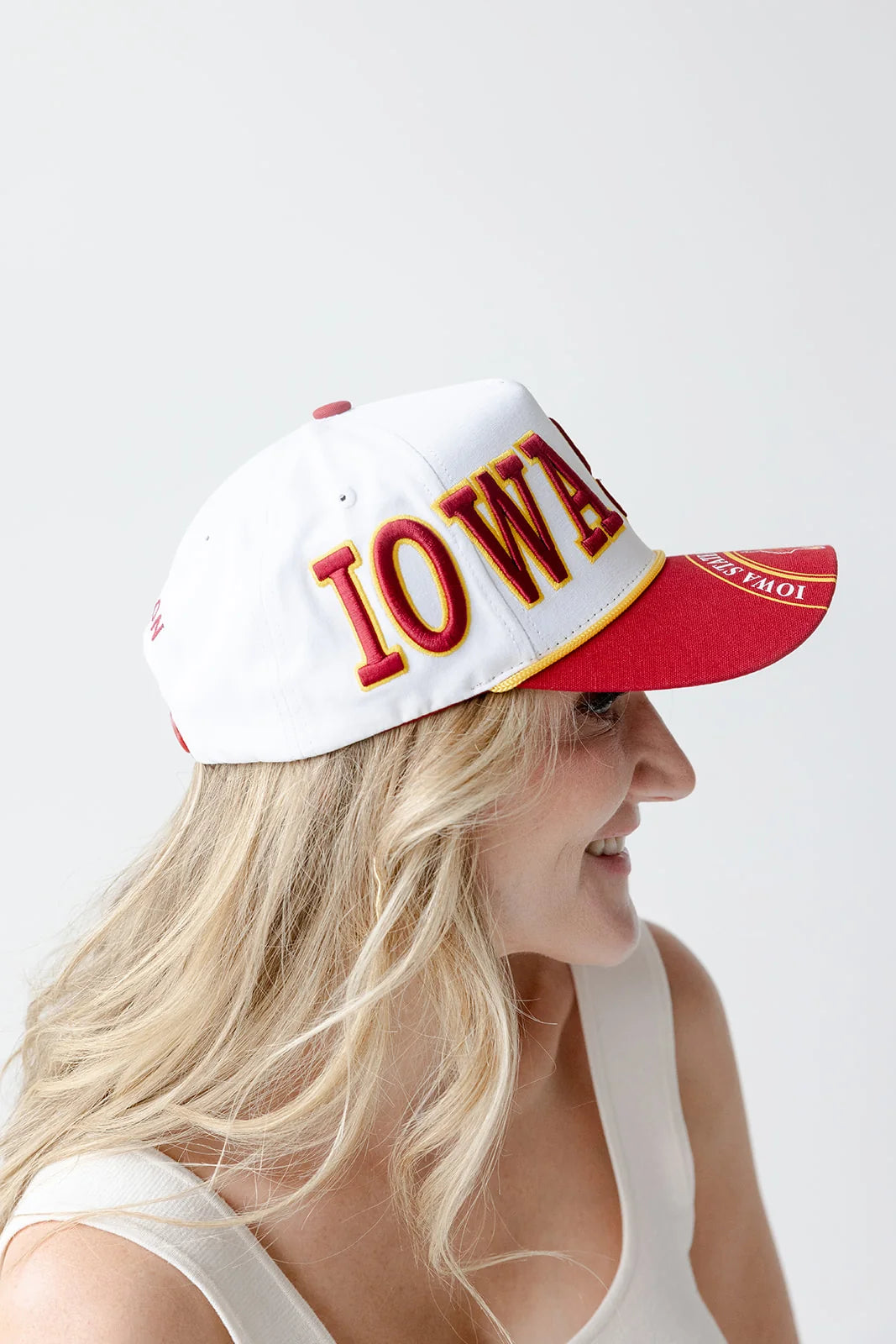 Iowa State Phipps Away Split 5 Panel Canvas Baseball Hat | White
