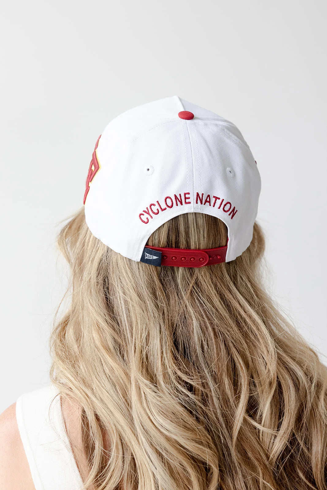 Iowa State Phipps Away Split 5 Panel Canvas Baseball Hat | White