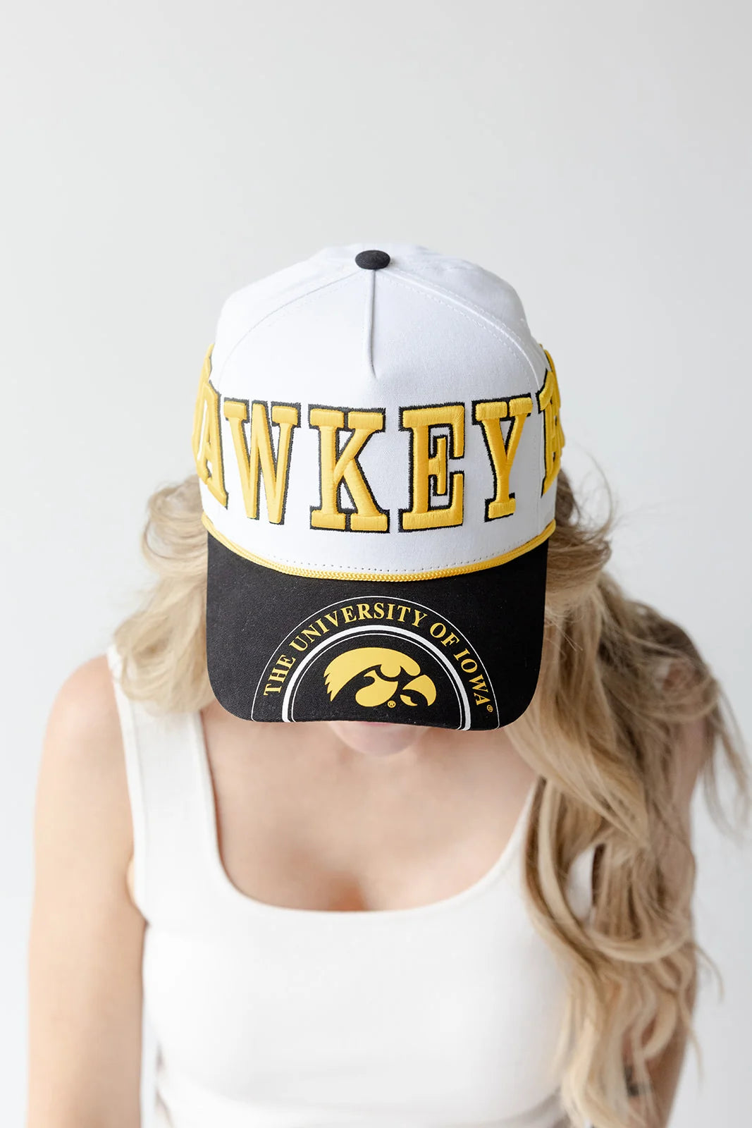 Iowa Phipps Away Split 5 Panel Canvas Baseball Hat | White