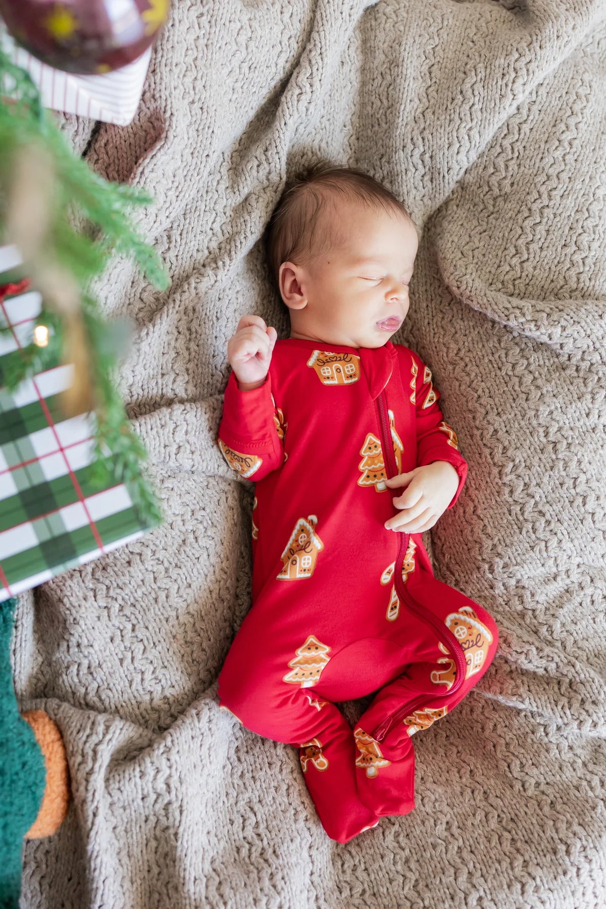 Zippered Footie | Gingerbread