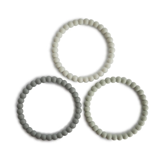 Pearl Teething Bracelet | Green Tea/Cool Gray/Sea Salt