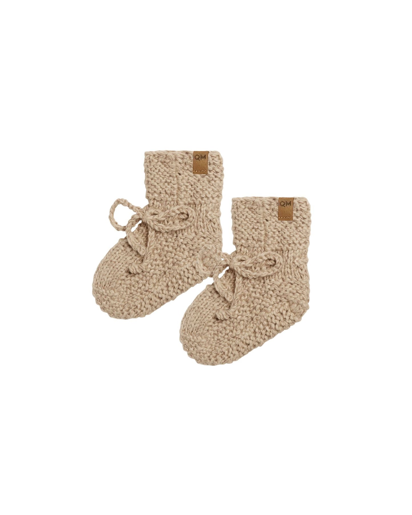 Knit Booties I Latte Speckled