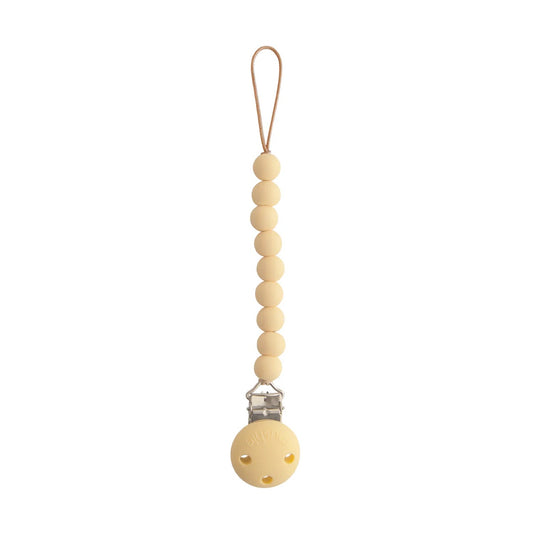 Silicone Pacifier Clip | Pale Yellow