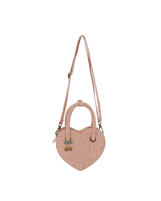 Heart Purse I Poppy Gingham