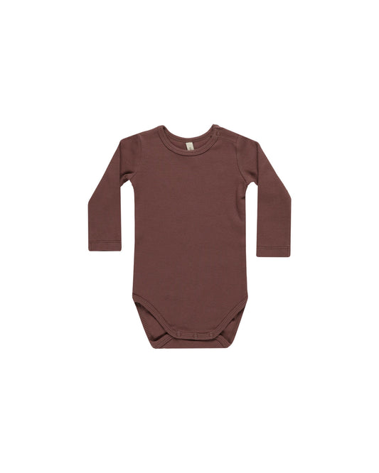 Ribbed Long Sleeve Bodysuit | Plum