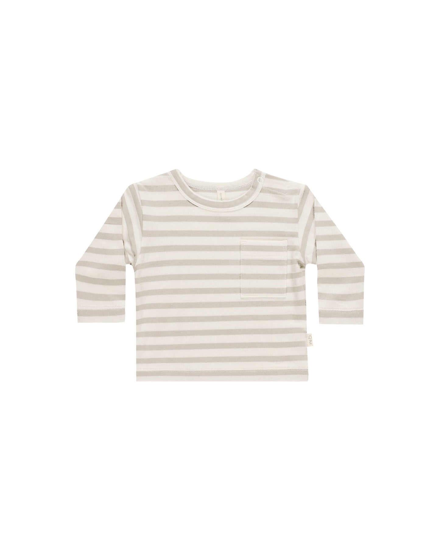 Long Sleeve Pocket Tee | Grey Stripe