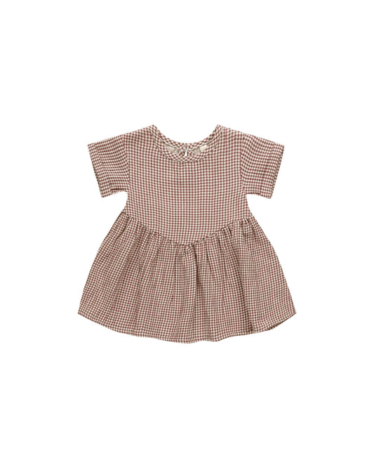 Brielle Dress | Plum Gingham