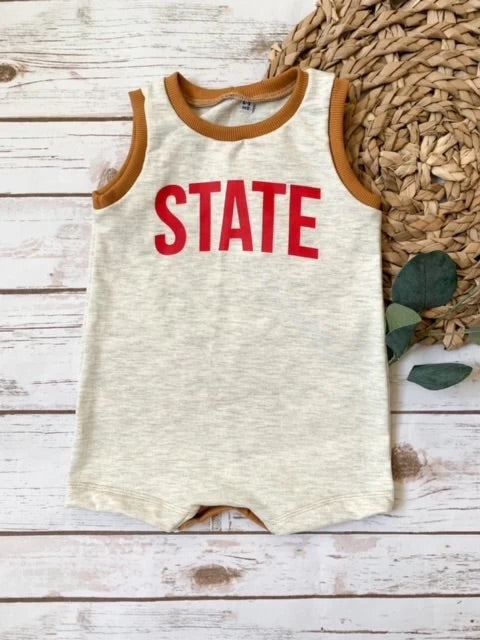 Oatmeal Tank Romper I State