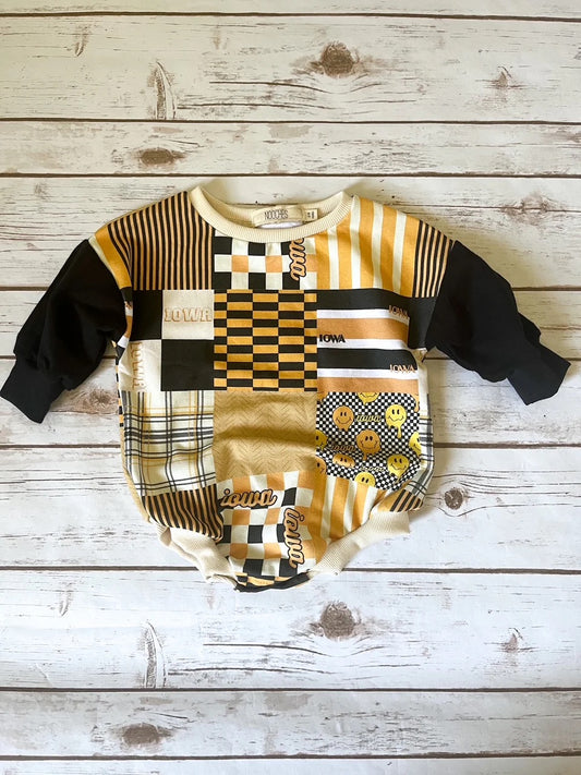 Oversized Patchwork Sweater Romper | Iowa
