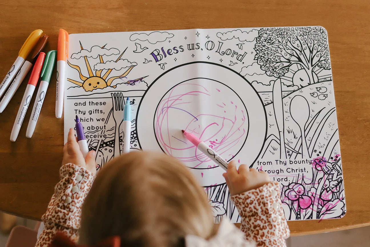 Meal Blessing Reusable Coloring Placemat