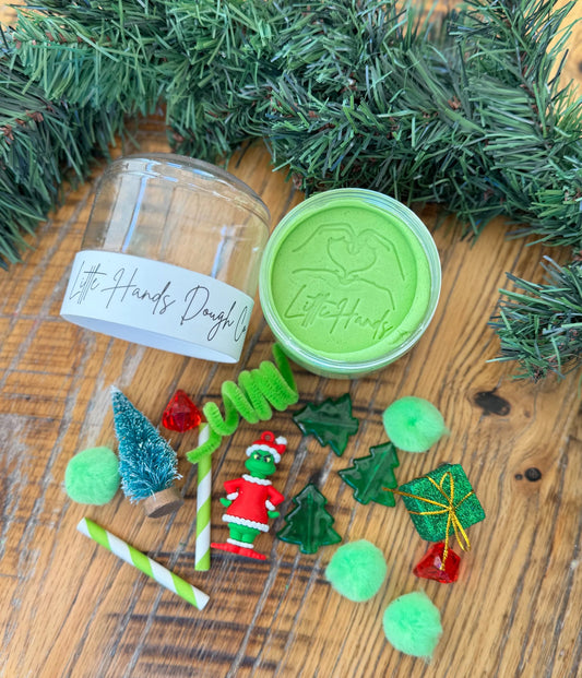 Grinch Playdough Jar