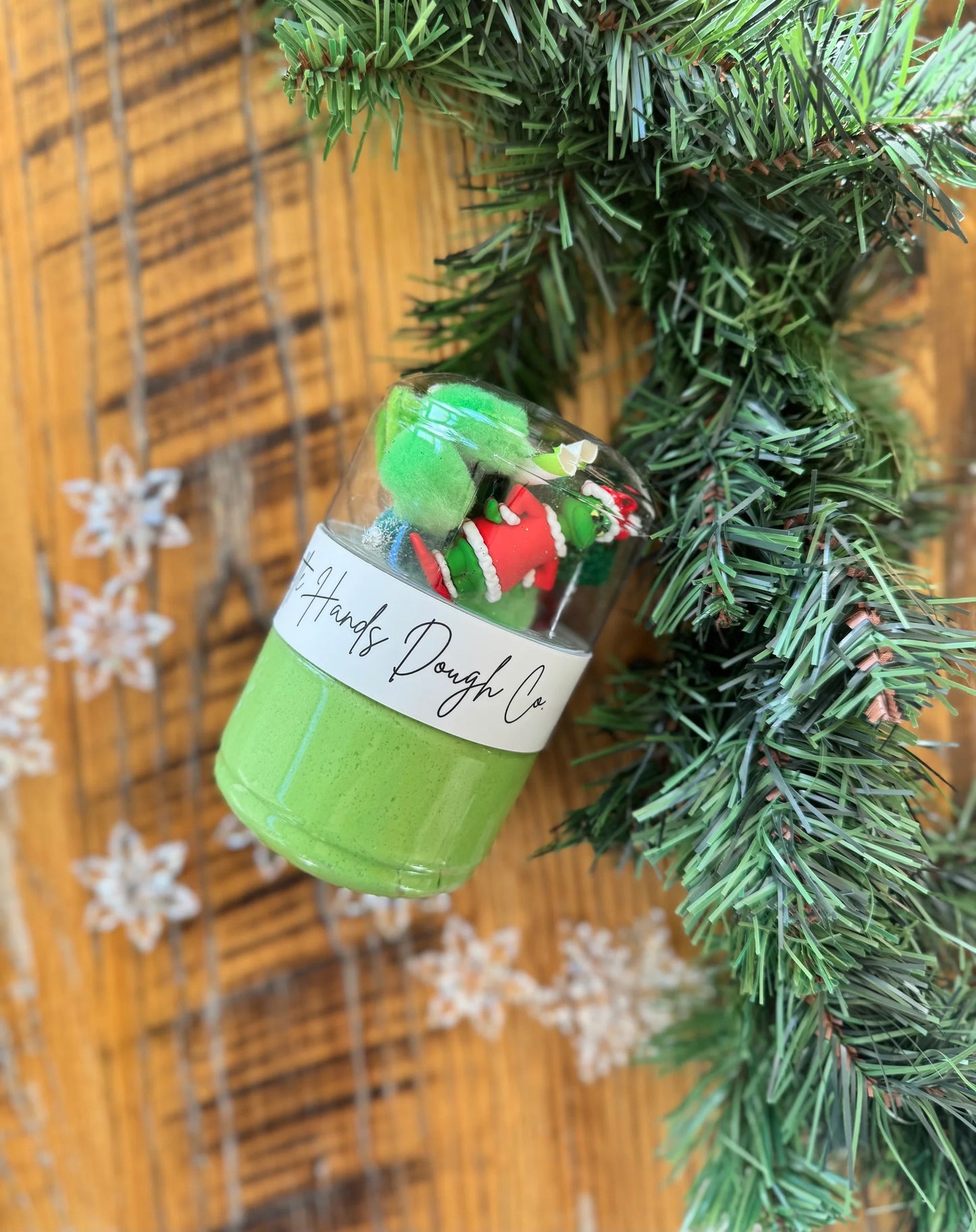 Grinch Playdough Jar