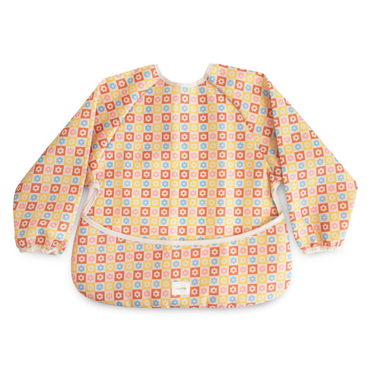 Long Sleeve Bib | Flowers Check
