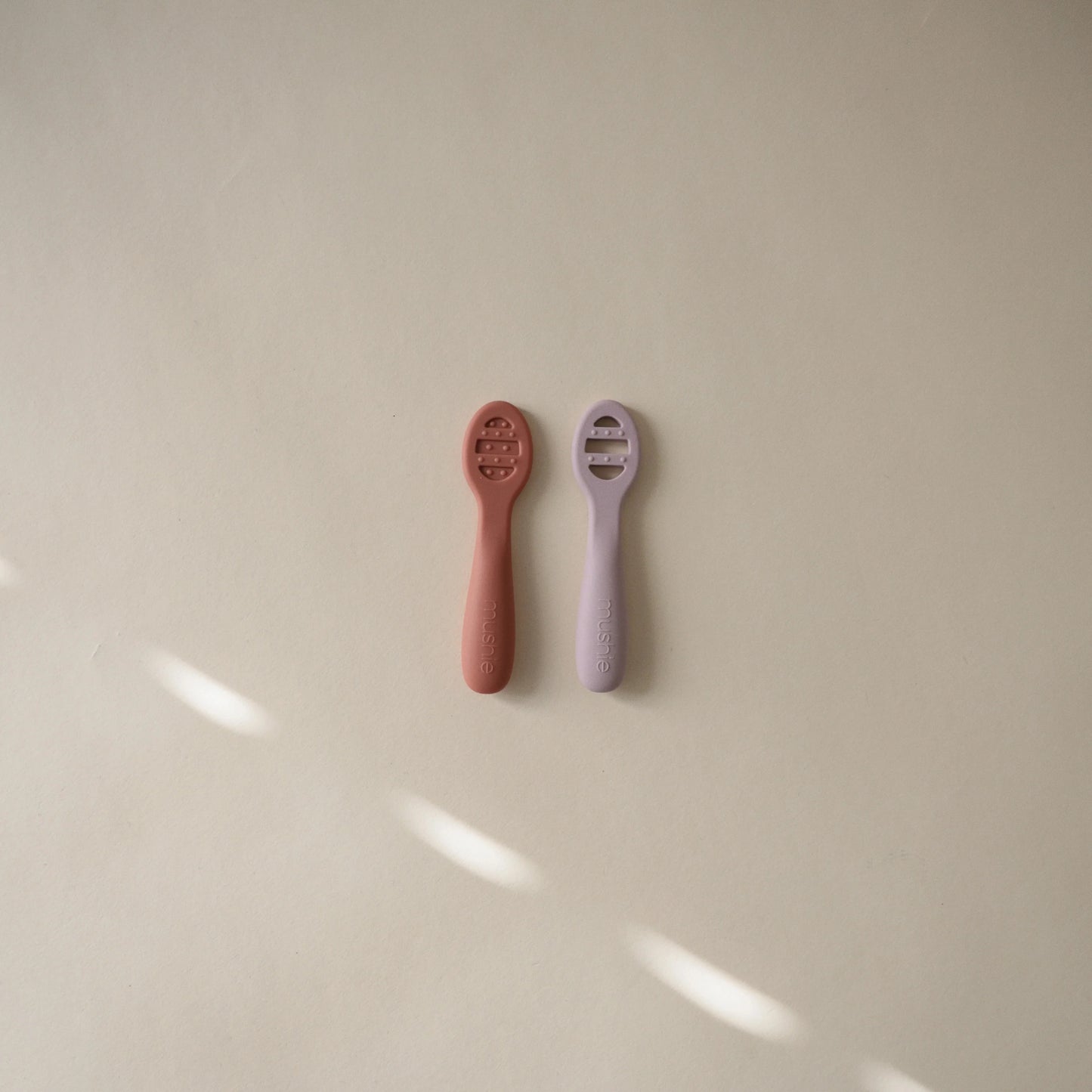 First Feeding Baby Spoons 2-Pack | Rose/Soft Lilac