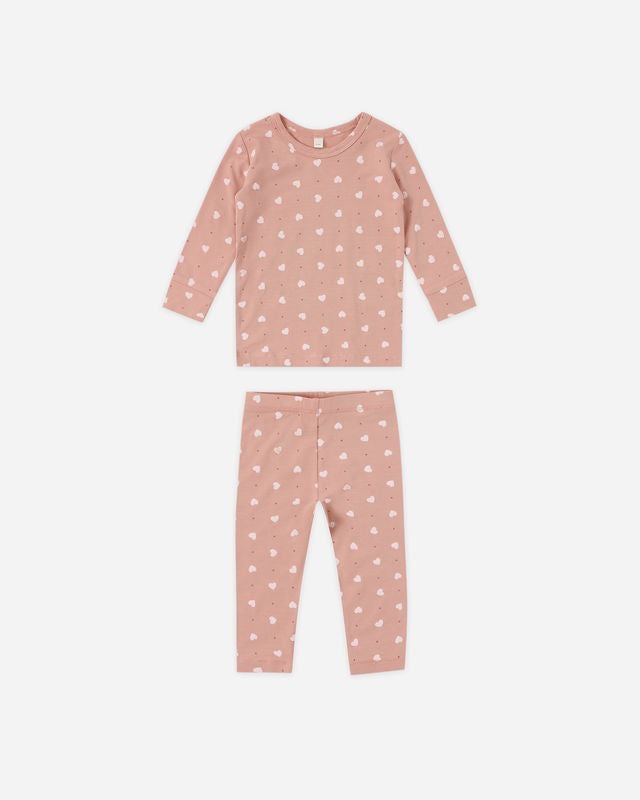 Bamboo Pajama Set | Pink Hearts