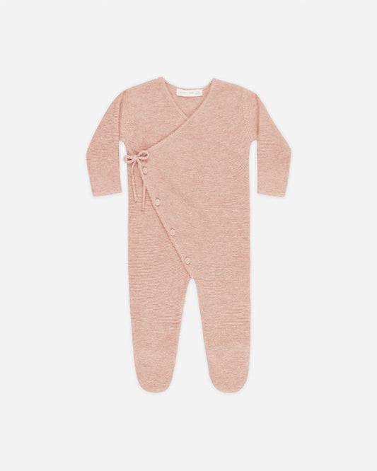 Wrap Knit Footie | Rose