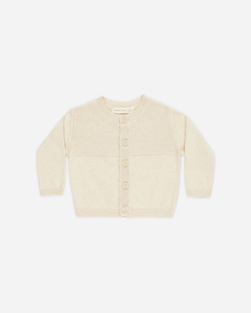 Knit Cardigan | Heathered Natural