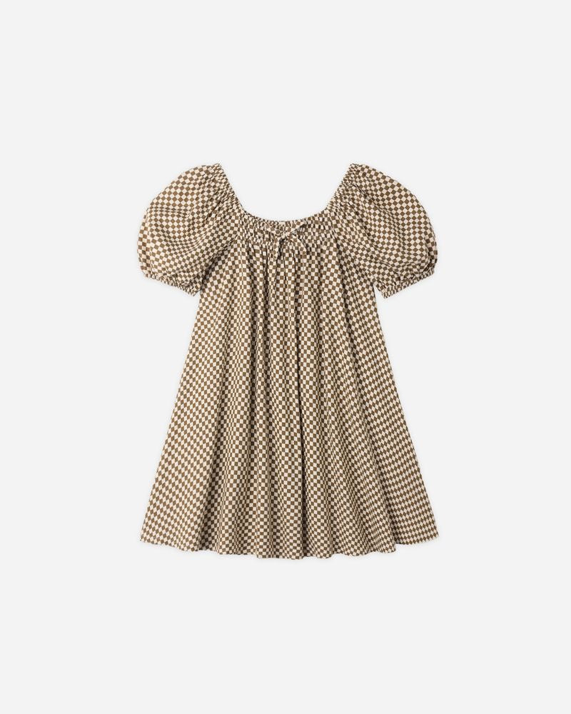 Sabrina Mini Dress | Ocre Check