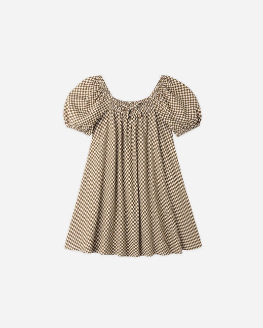 Sabrina Mini Dress | Ocre Check