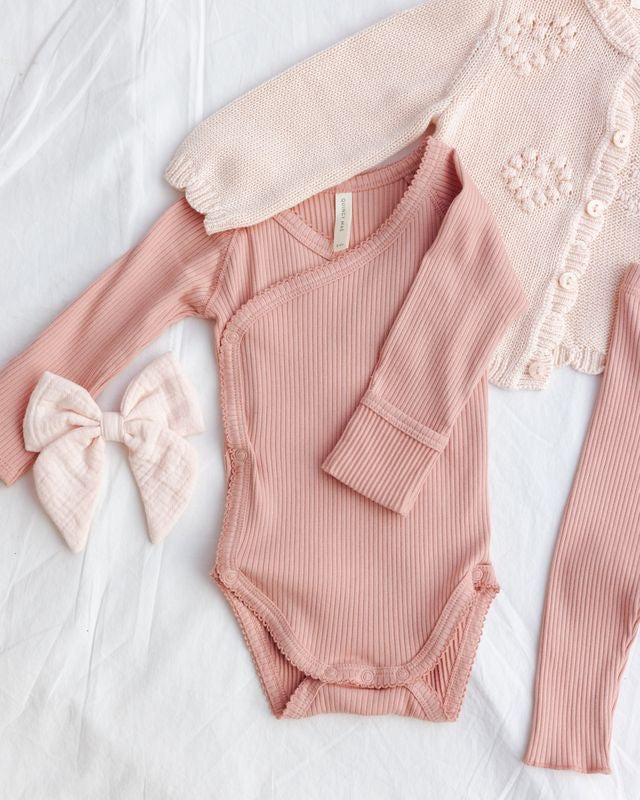 Side Snap Bodysuit | Pink