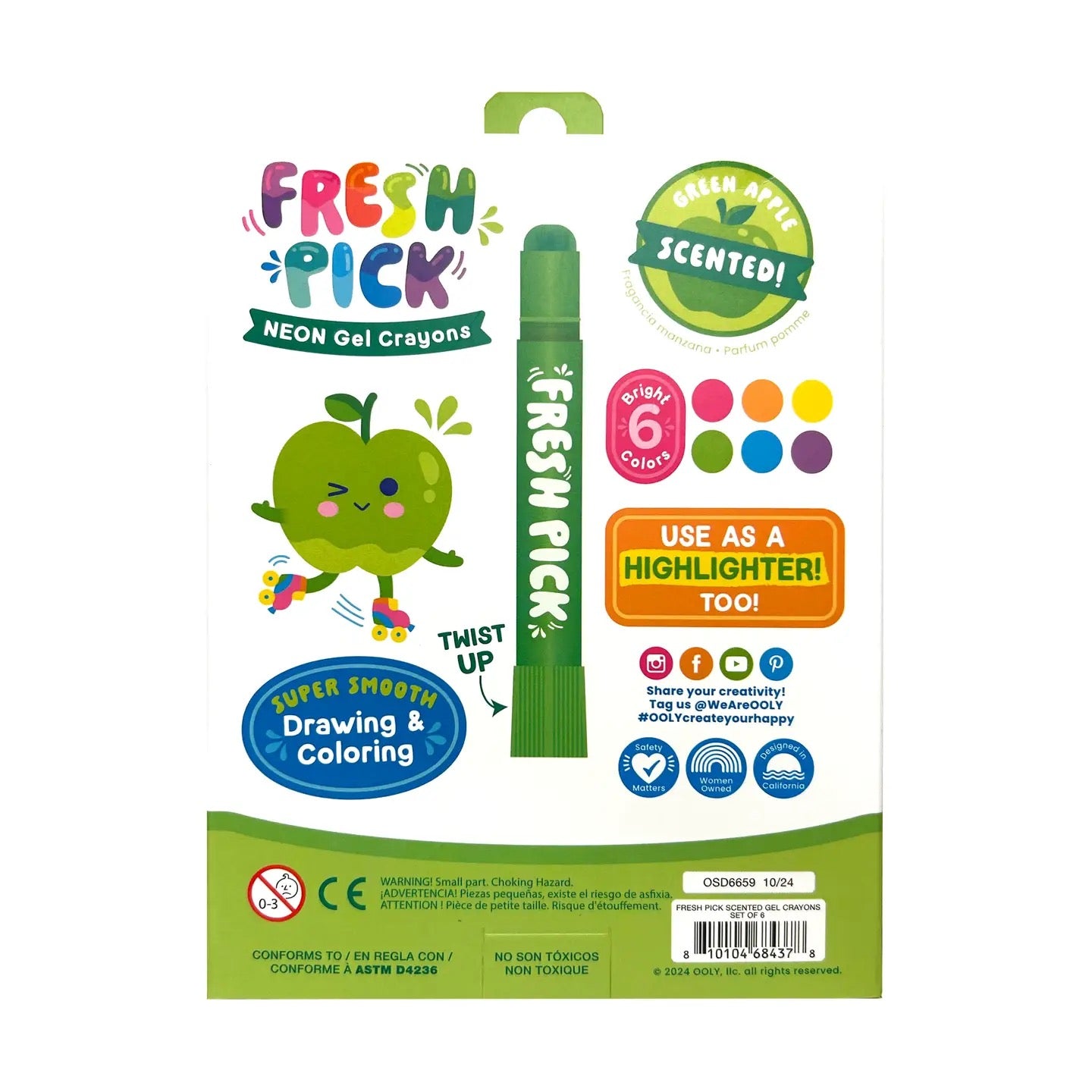 Fresh Pick Apple Scented Crayons