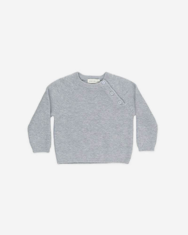 Bailey Knit Sweater | Heathered Dusty Blue