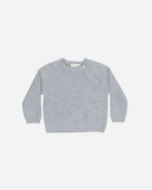 Bailey Knit Sweater | Heathered Dusty Blue