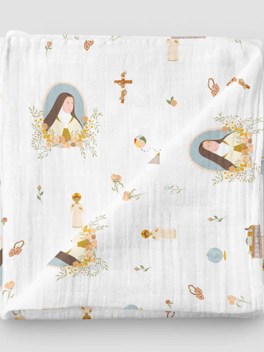 Muslin Swaddle | St. Therese Of Lisieux