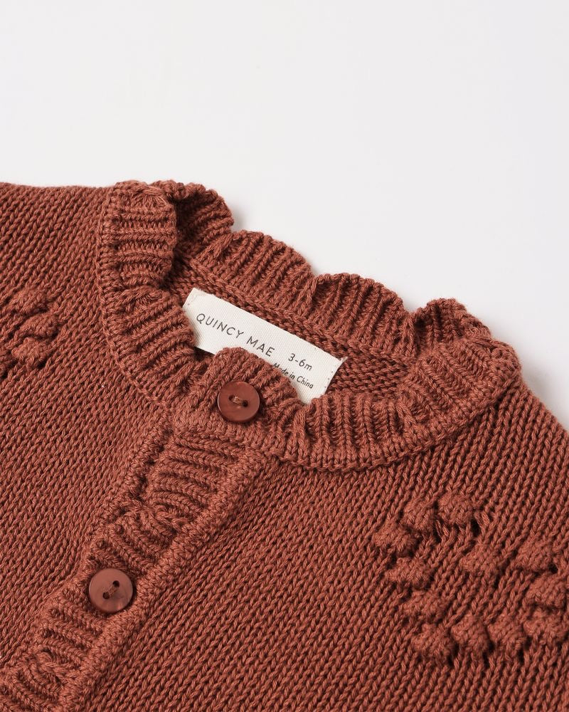 Knit Cardigan | Red