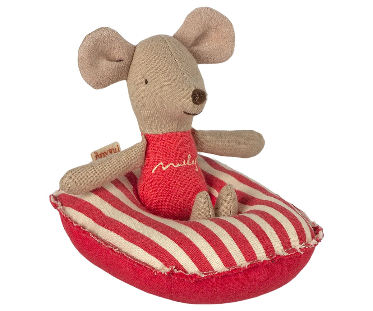 Small Mouse Rubber Boat | Red Stripe