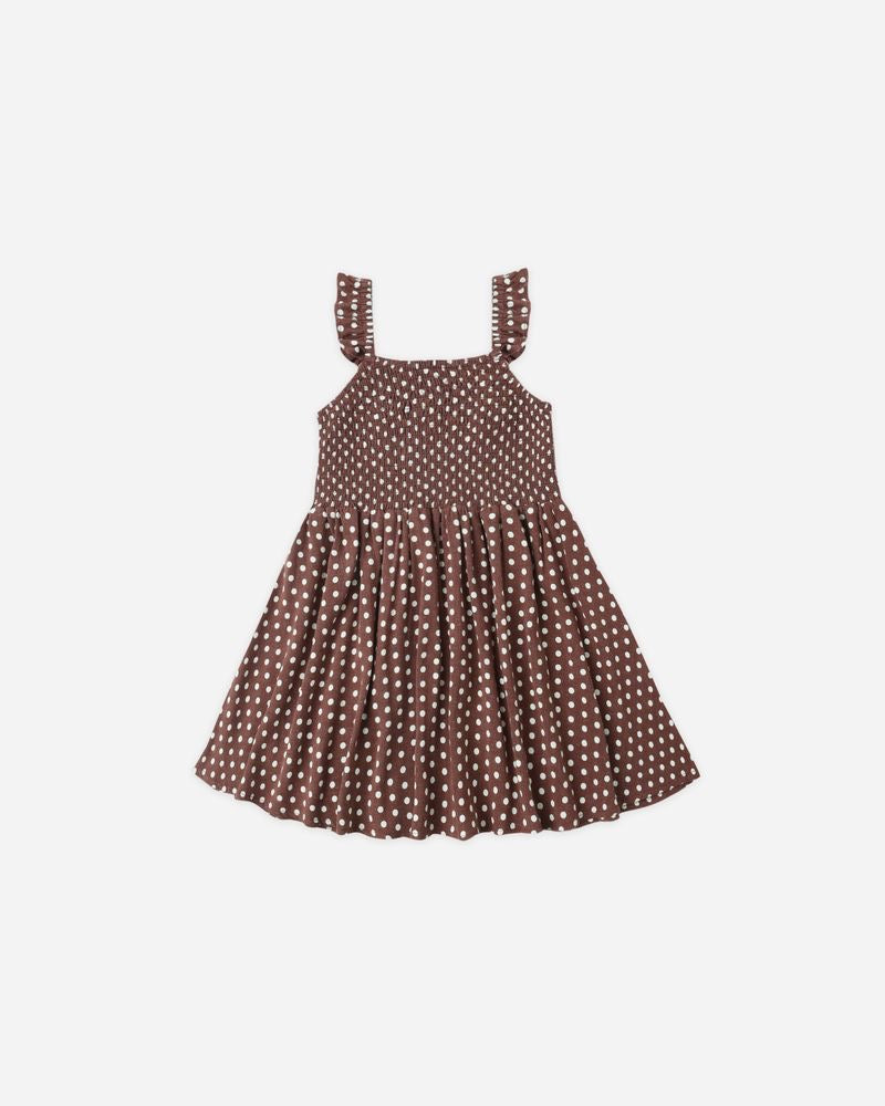Lainey Dress | Chocolate Polka Dot