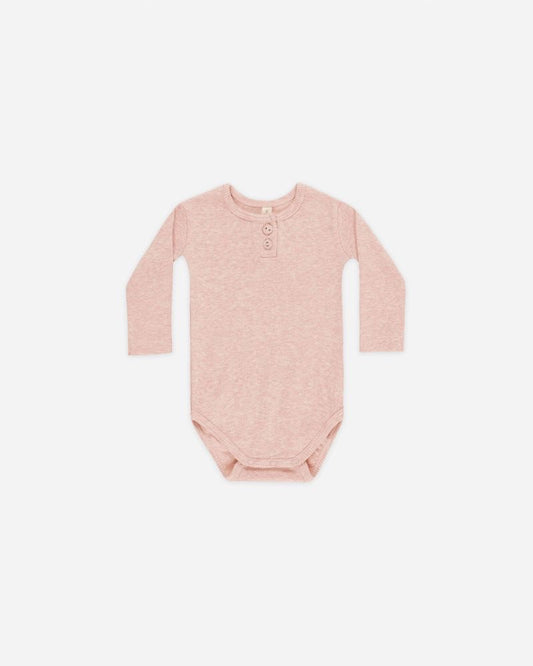Ribbed Long Sleeve Onesie | Rose