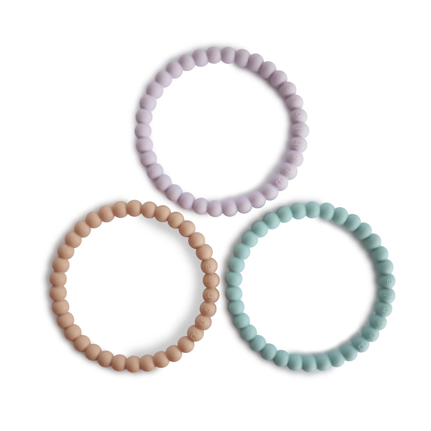 Pearl Teething Bracelet | Lilac/Cyan/Soft Pink