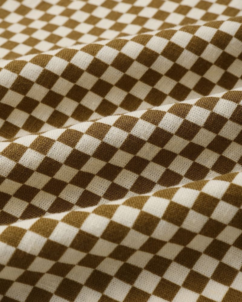 Sabrina Mini Dress | Ocre Check