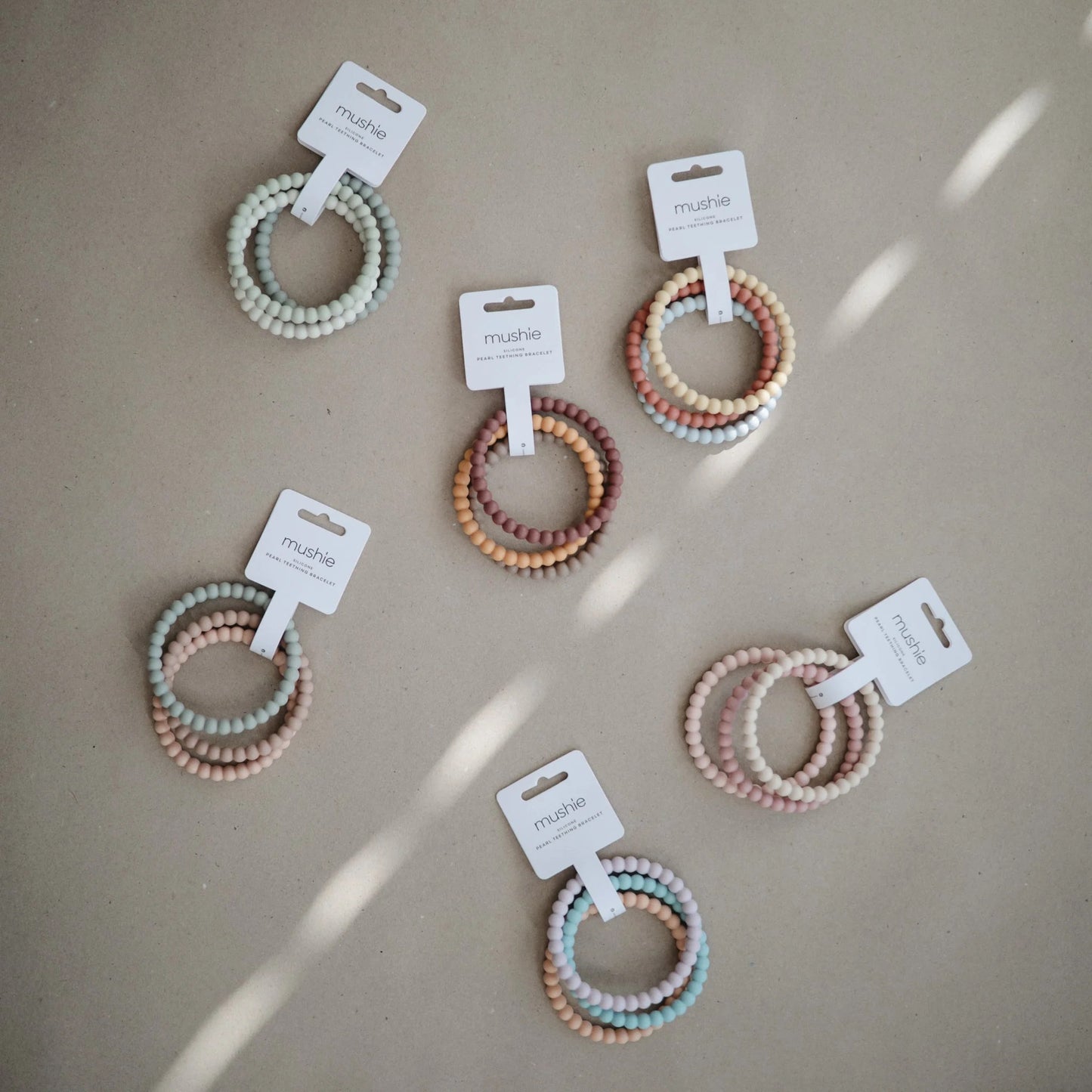 Pearl Teething Bracelet | Lilac/Cyan/Soft Pink