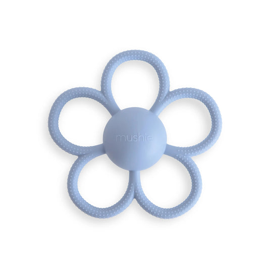 Daisy Rattle Teether | Faded Denim