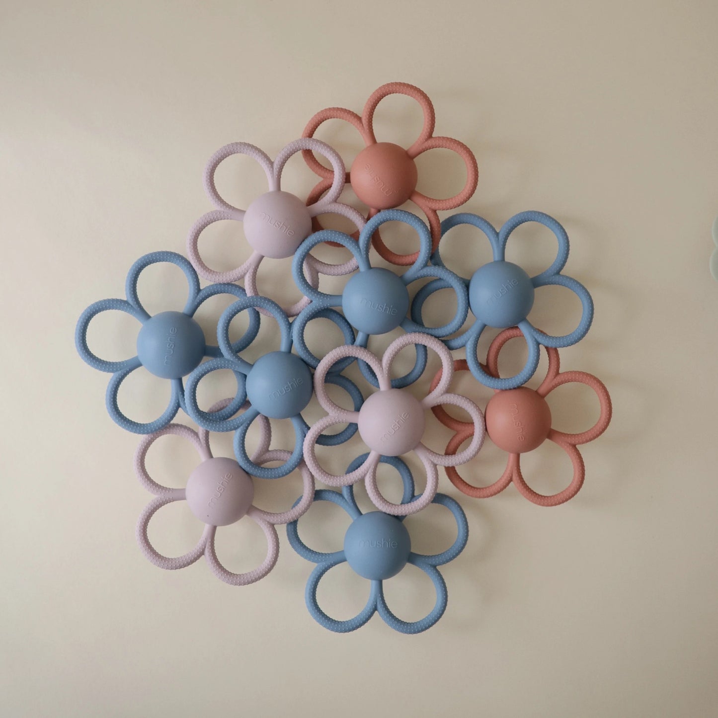 Daisy Rattle Teether | Faded Denim