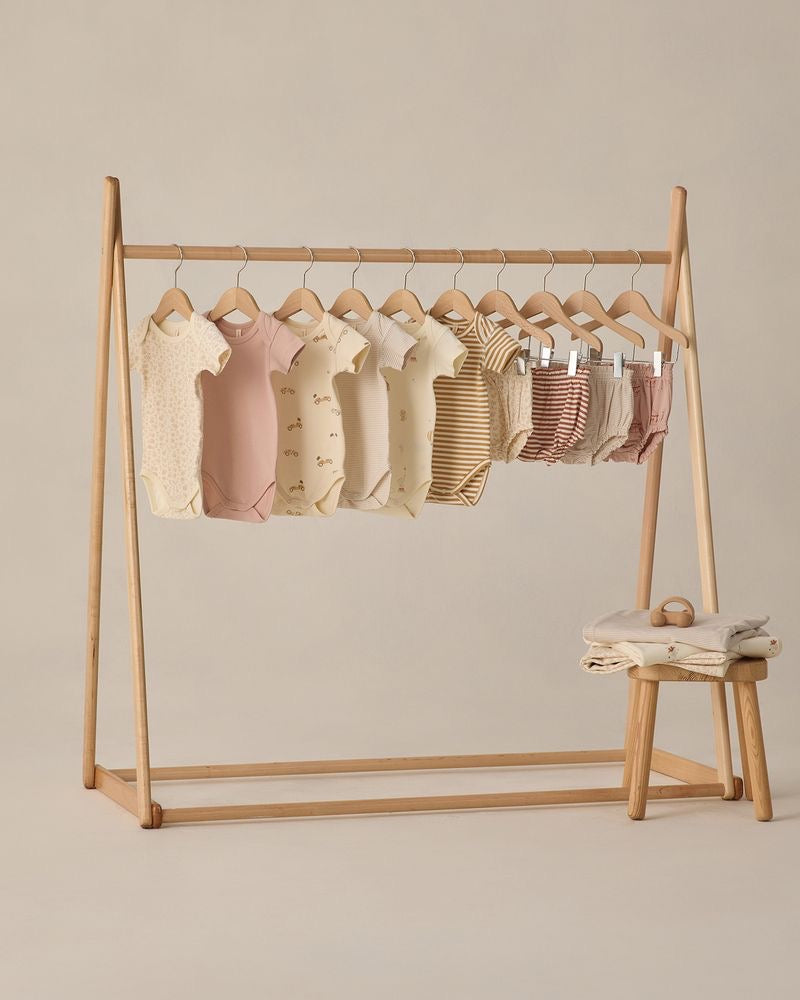 Gathered Bloomer | Oat Micro Stripe