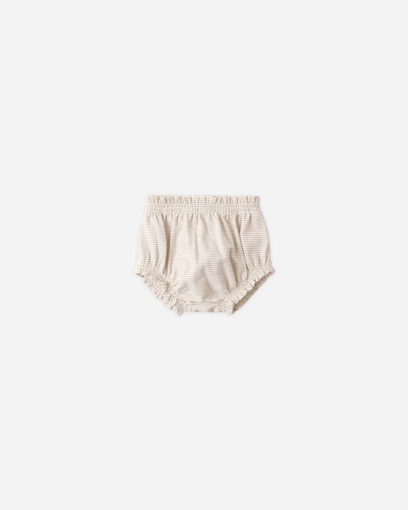Gathered Bloomer | Oat Micro Stripe