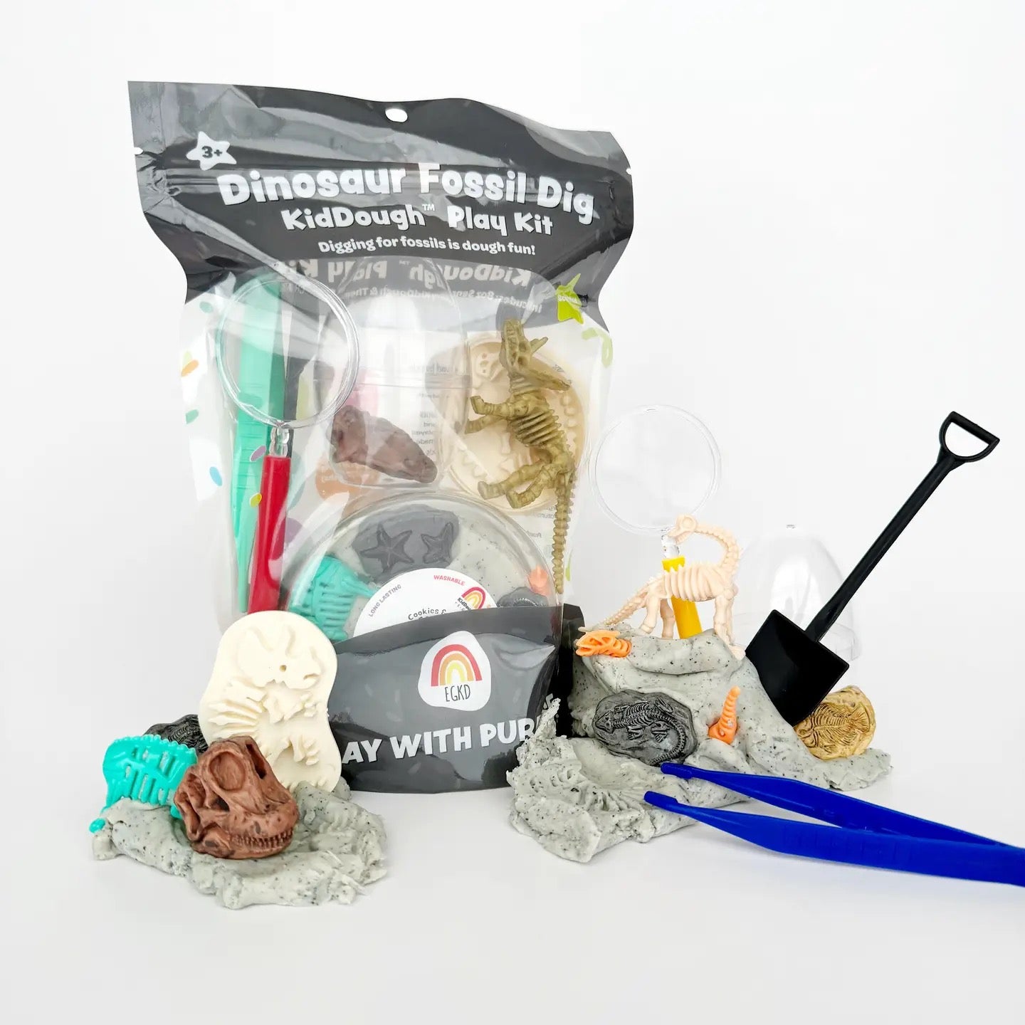 KidDough Play Kit | Dinosaur Fossil Dig
