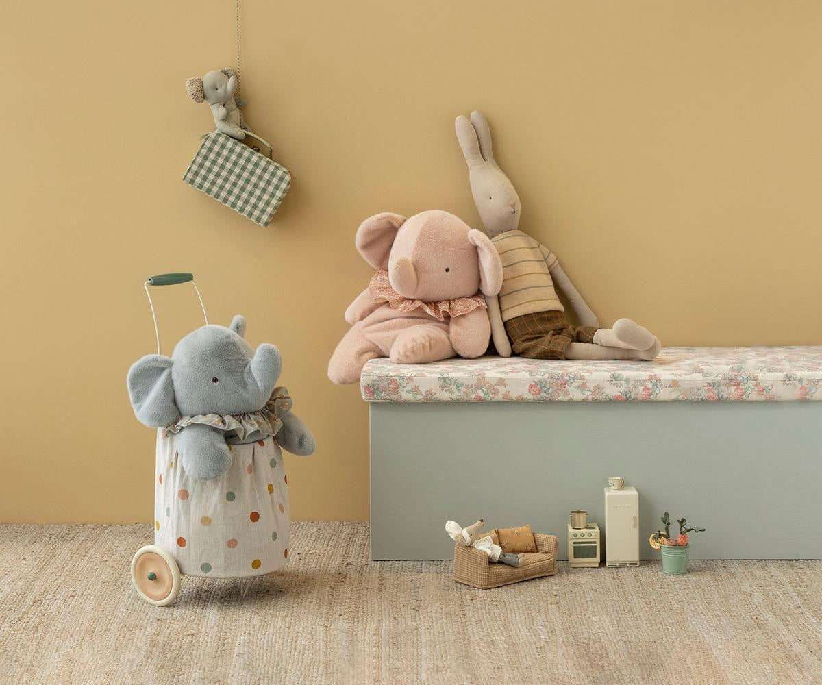 Big Plush Elephant | Blue/Grey
