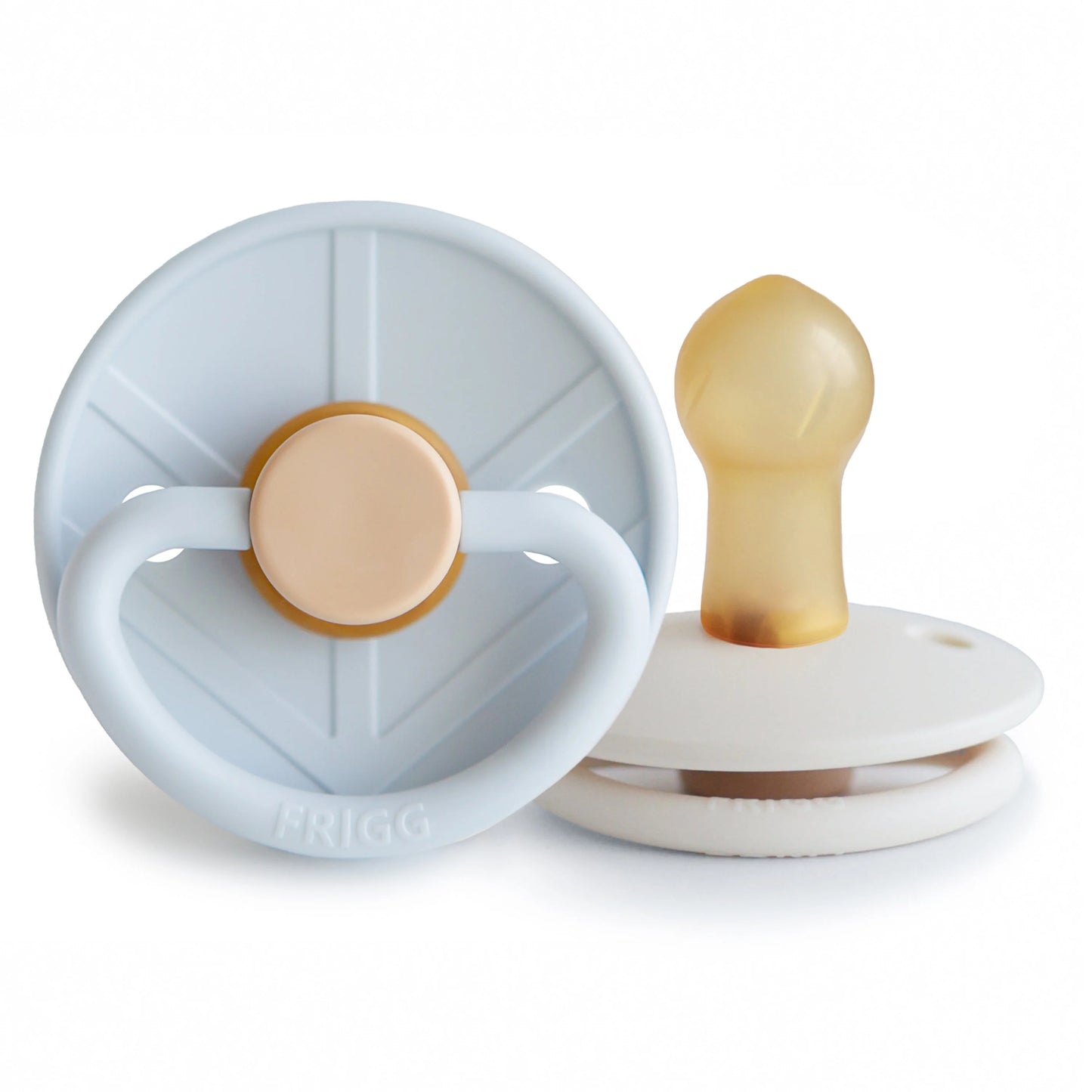 FRIGG Viking Natural Rubber Pacifier | Powder Blue/Cream