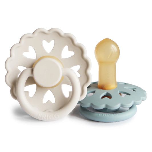 FRIGG Anderson Fairytale Natural Rubber Pacifier | Cream/Stone Blue
