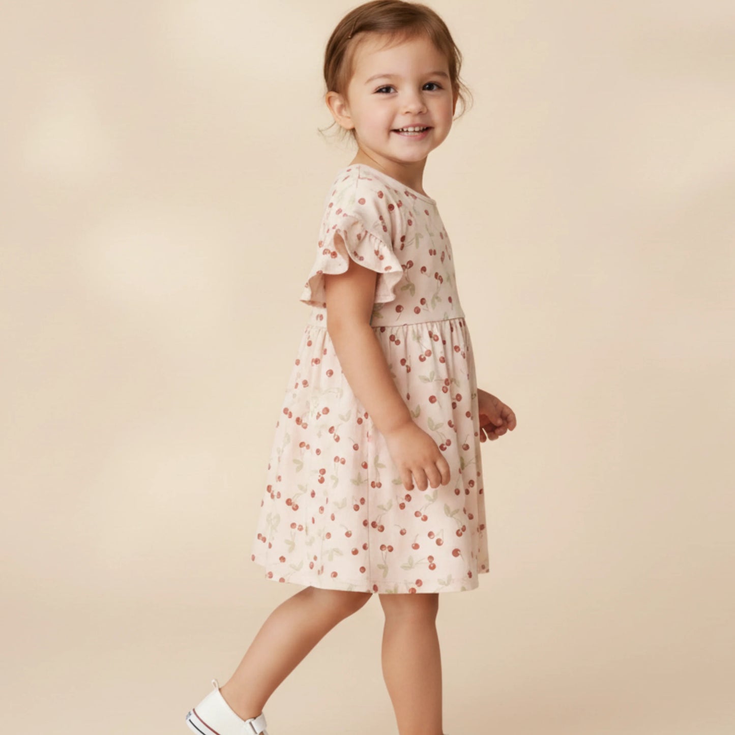 Organic Dolman Sleeve Dress | Cherry