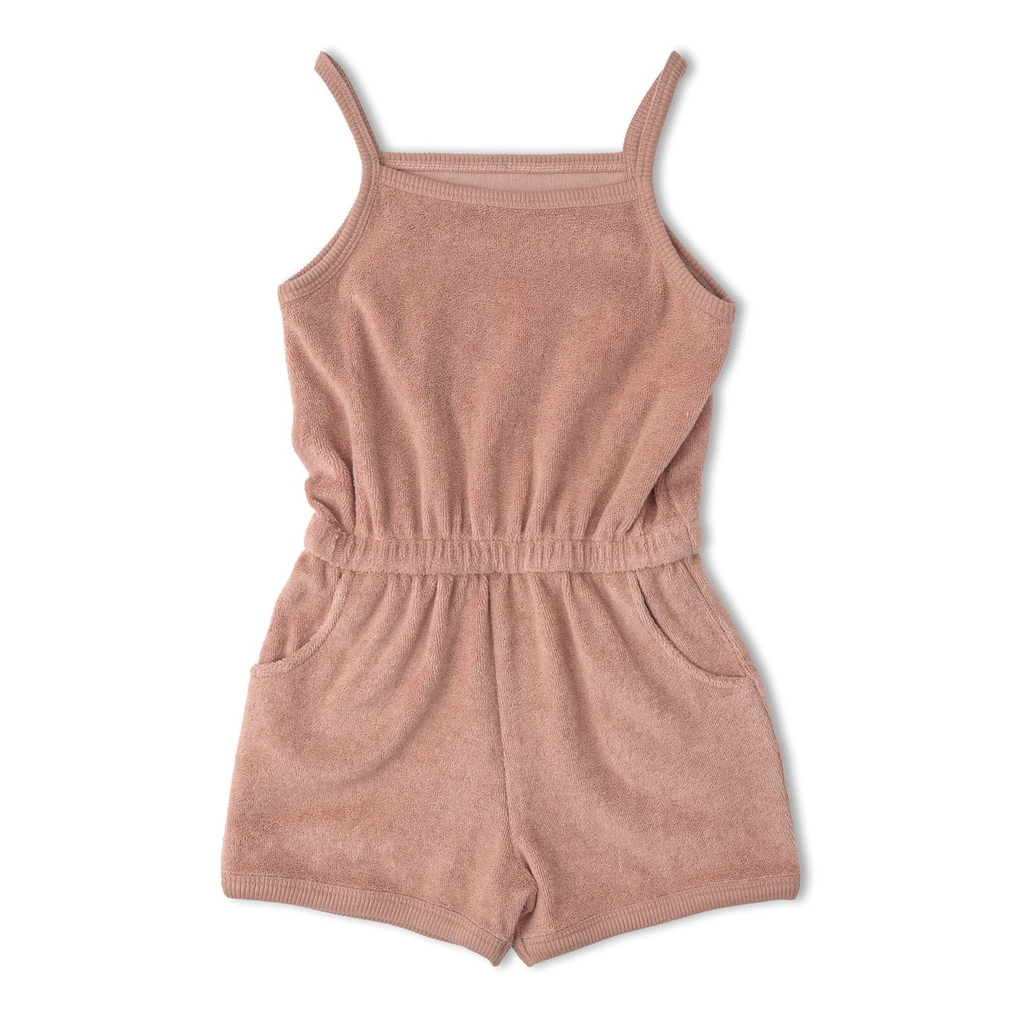 Organic Tank Romper | Clay